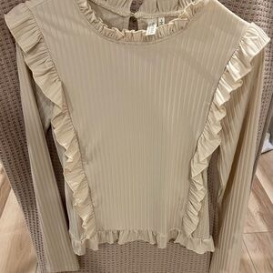 Hayden Cream Ruffled Blouse